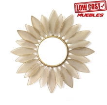 Decoracin Metlica De Pared  espejo girasol 72252