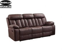 SOFA  3 PLAZAS CON RELAX COLOR CHOCOLATE